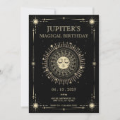 魔法の神秘的なタロットボーホサン誕生日 招待状 (正面)