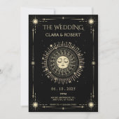 魔法の神秘的なタロボホサンウェディング 招待状 (正面)