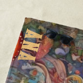 魔法の神秘的なファンタジーガール ビーチタオル (インサイチュ)