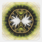 魔法の神秘的なフラクタル明るいパターン スクエアシール (正面)