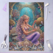魔法の神秘的な幻想マーメイド デコパージュ 薄葉紙 (クラフト)