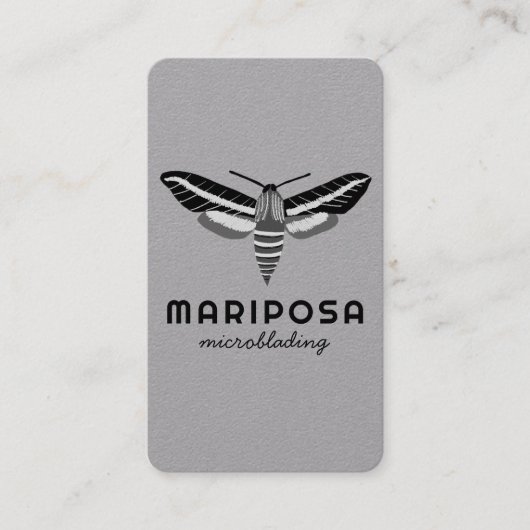 魔法の神秘的な蛾のエステティシャン美しいサロン 名刺 (正面)