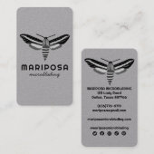 魔法の神秘的な蛾のエステティシャン美しいサロン 名刺 (正面/裏面)