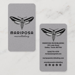 魔法の神秘的な蛾のエステティシャン美しいサロン 名刺
