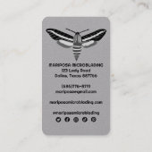 魔法の神秘的な蛾のエステティシャン美しいサロン 名刺 (裏面)