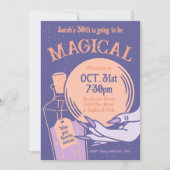 魔法の神秘的な邪悪なハロウィーン招待状 招待状 (正面)