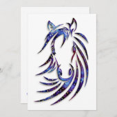 魔法の神秘的な馬の肖像 招待状 (正面/裏面)