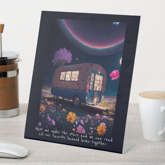 魔法の禁止されたブックモバイル台座看板 台座サイン (インサイチュ)