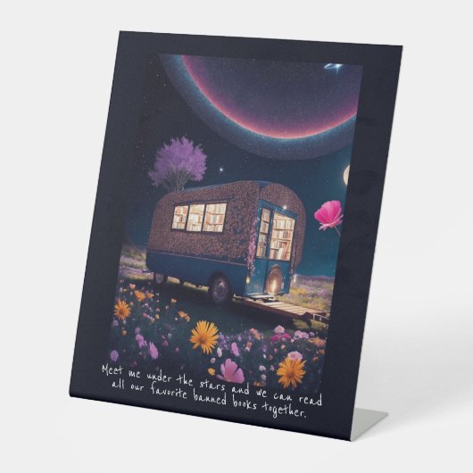 魔法の禁止されたブックモバイル台座看板 台座サイン (正面)