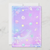 魔法の私たちのリトルマーメイド誕生日招待状 招待状 (裏面)