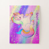 魔法の私のユニコーン輝く銀星 ジグソーパズル (縦)