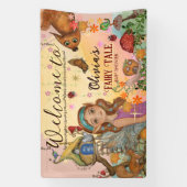 魔法の秋のフェアリーテイル　ベイビーシャワー　カスタムウォール 横断幕 (縦)