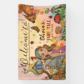 魔法の秋のフェアリー テイル ベイビー シャワーのカスタム ウォール 横断幕 (縦)