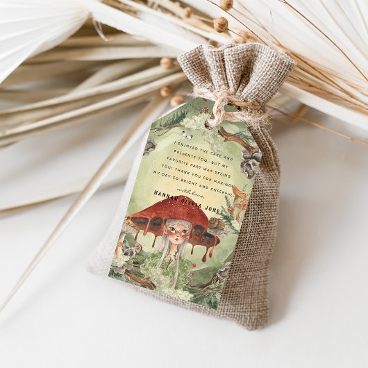 魔法の秋の森の妖精 |誕生日 ギフトタグ