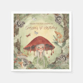 魔法の秋の森の妖精 |誕生日 スタンダードカクテルナプキン (正面)