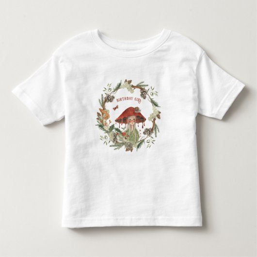 魔法の秋の森の妖精 |誕生日 トドラーTシャツ (正面)