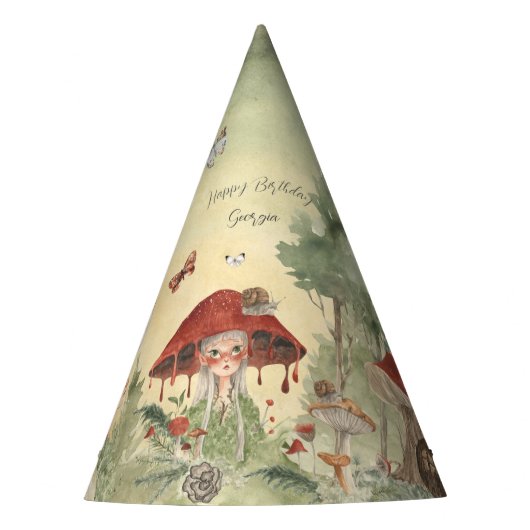 魔法の秋の森の妖精 |誕生日 パーティーハット (正面)
