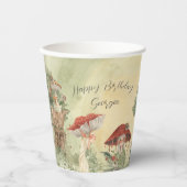 魔法の秋の森の妖精 |誕生日 紙コップ (正面)