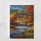 魔法の秋結婚フォレスト – Romantic Reverie 招待状 (正面)