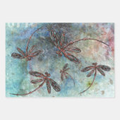 魔法の空にブロンズの先端トンボ ラッピングペーパーシート (正面)