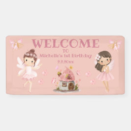 魔法の童話ガール1st誕生日ピンクへようこそ 横断幕