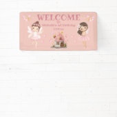 魔法の童話ガール1st誕生日ピンクへようこそ 横断幕 (インサイチュ)