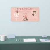 魔法の童話ガール1st誕生日ピンクへようこそ 横断幕 (トレードショー)