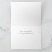 魔法の童話ユニコーンキャッスルスターズ誕生日 カード (内部)