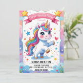 魔法の第3誕生日ユニコーン |レインボースリーニコーン 招待状 (スタンド正面)