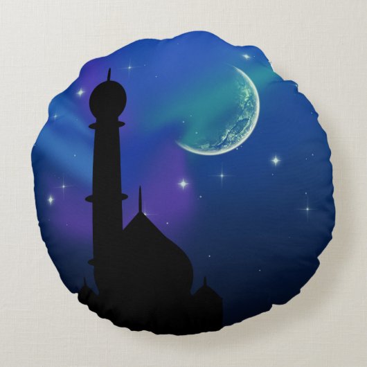 魔法の素晴らしいアラビアの夜 – 円枕 ラウンドクッション (裏面)