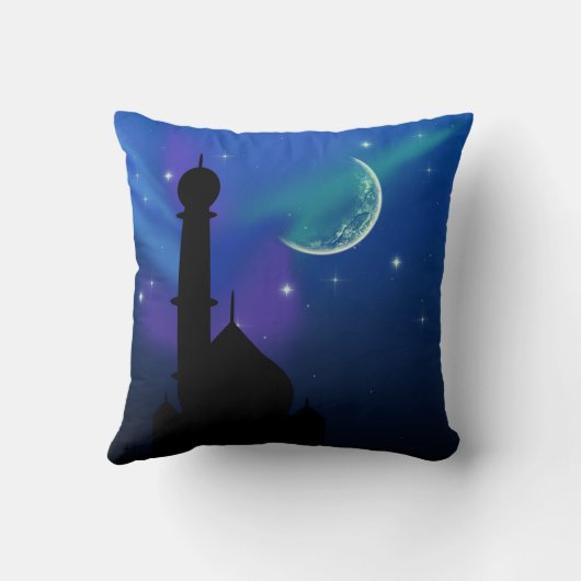 魔法の素晴らしいアラビアの夜 – 角枕 クッション (裏面)