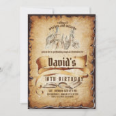 魔法の素晴らしい10th誕生日パーティーの招待状 招待状 (正面)