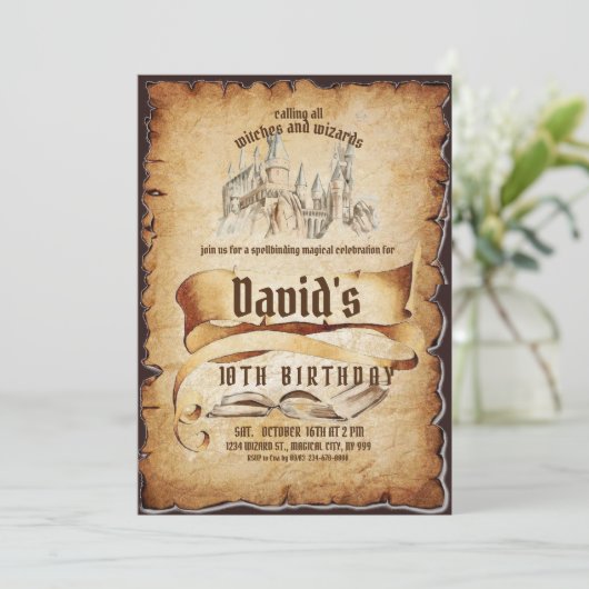 魔法の素晴らしい10th誕生日パーティーの招待状 招待状 (スタンド正面)