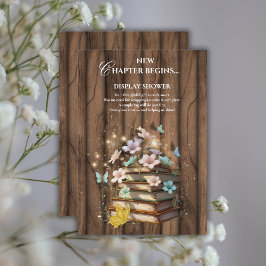 魔法の素朴ストーリーブックベビーシャワー エンクロージャーカード