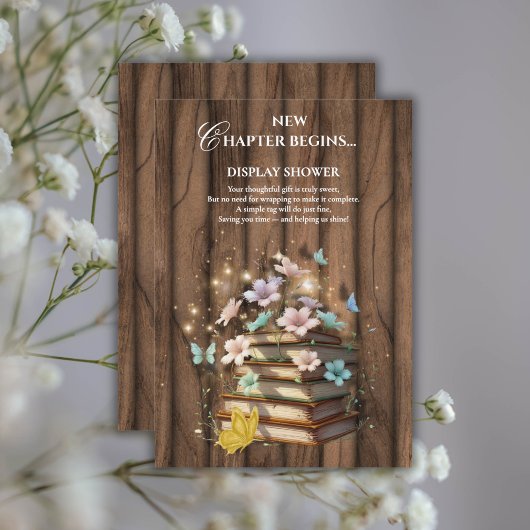 魔法の素朴ストーリーブックベビーシャワー エンクロージャーカード