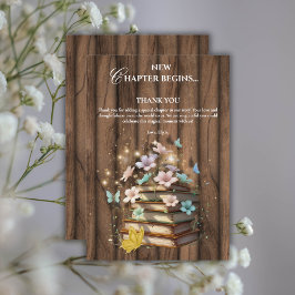 魔法の素朴ストーリーブックベビーシャワー サンキューカード