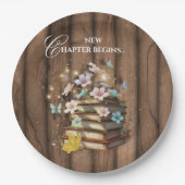 魔法の素朴ストーリーブックベビーシャワー ペーパープレート (正面)