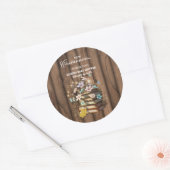 魔法の素朴ストーリーブックベビーシャワー ラウンドシール (封筒)