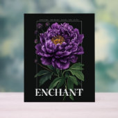 魔法の紫の芍薬 アクリルサイン (ニュートラル)