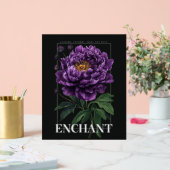 魔法の紫の芍薬 アクリルサイン (ウェディング)