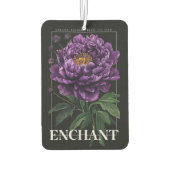 魔法の紫の芍薬 カーエアーフレッシュナー (裏面)