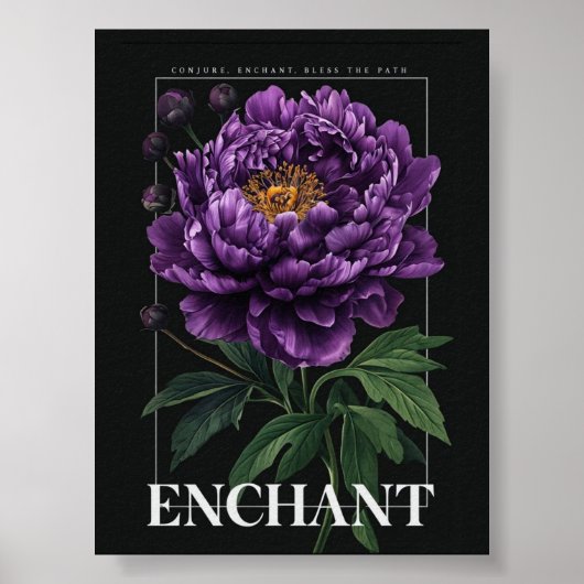 魔法の紫の芍薬 Conjure Enchant Bless the Path ポスター (正面)