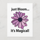 魔法の紫の花が咲いた　その魔法がほとばしる ポストカード (正面)