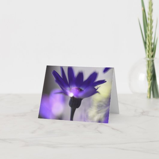 魔法の紫の花の感謝カード サンキューカード (正面)