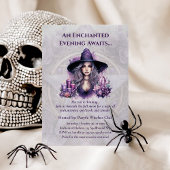 魔法の紫の魔女 ハロウィンパーティーの招待状 招待状