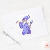 魔法の紫の魔法使い魔術師 ラウンドシール (封筒)