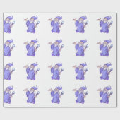 魔法の紫の魔法使い魔術師 ラッピングペーパー (フラット)