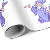 魔法の紫の魔法使い魔術師 ラッピングペーパー (ロールコーナー)