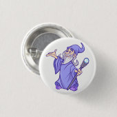 魔法の紫の魔法使い魔術師 缶バッジ (正面&裏面)