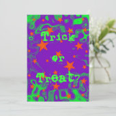 魔法の紫の「トリックまたはトリート?」招待 招待状 (スタンド正面)
